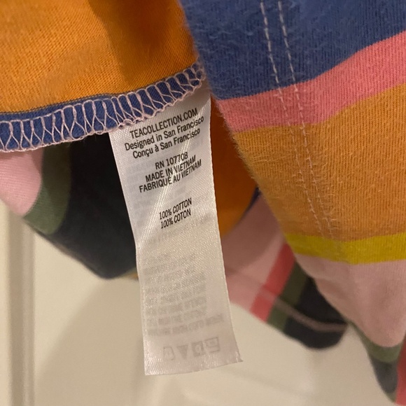 Tea Collection Multicolored Stripe Long Sleeved Dress, Size 4T - Picture 2 of 4